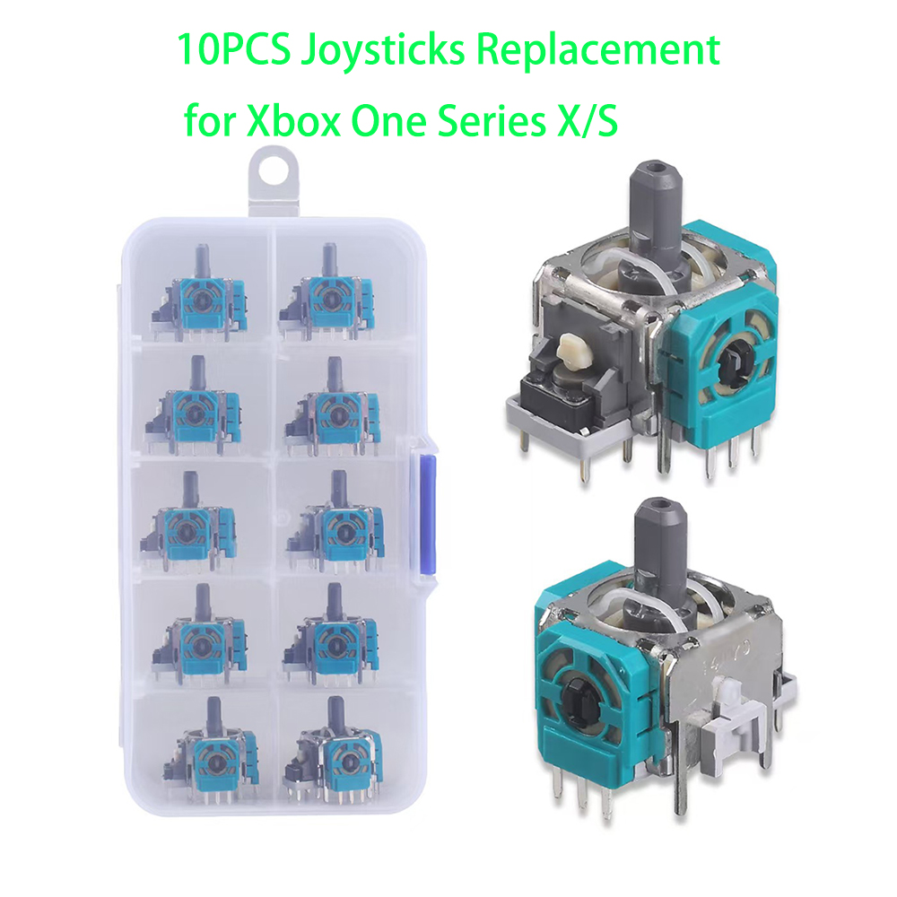 Gaming Accessories Xbox Series X - 10pcs 3D Analog จอยสติ๊ก ThumbStick อะไหล่ซ่อมอุปกรณ์เสริม