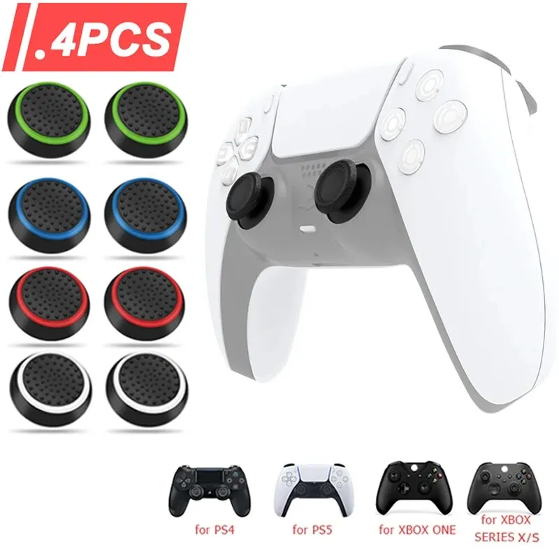 Gaming Accessories Xbox Series X - ปลอกซิลิโคนแบบอนาล็อก 4 ชิ้น สำหรับ PS5/PS4/PS3/Switch 2