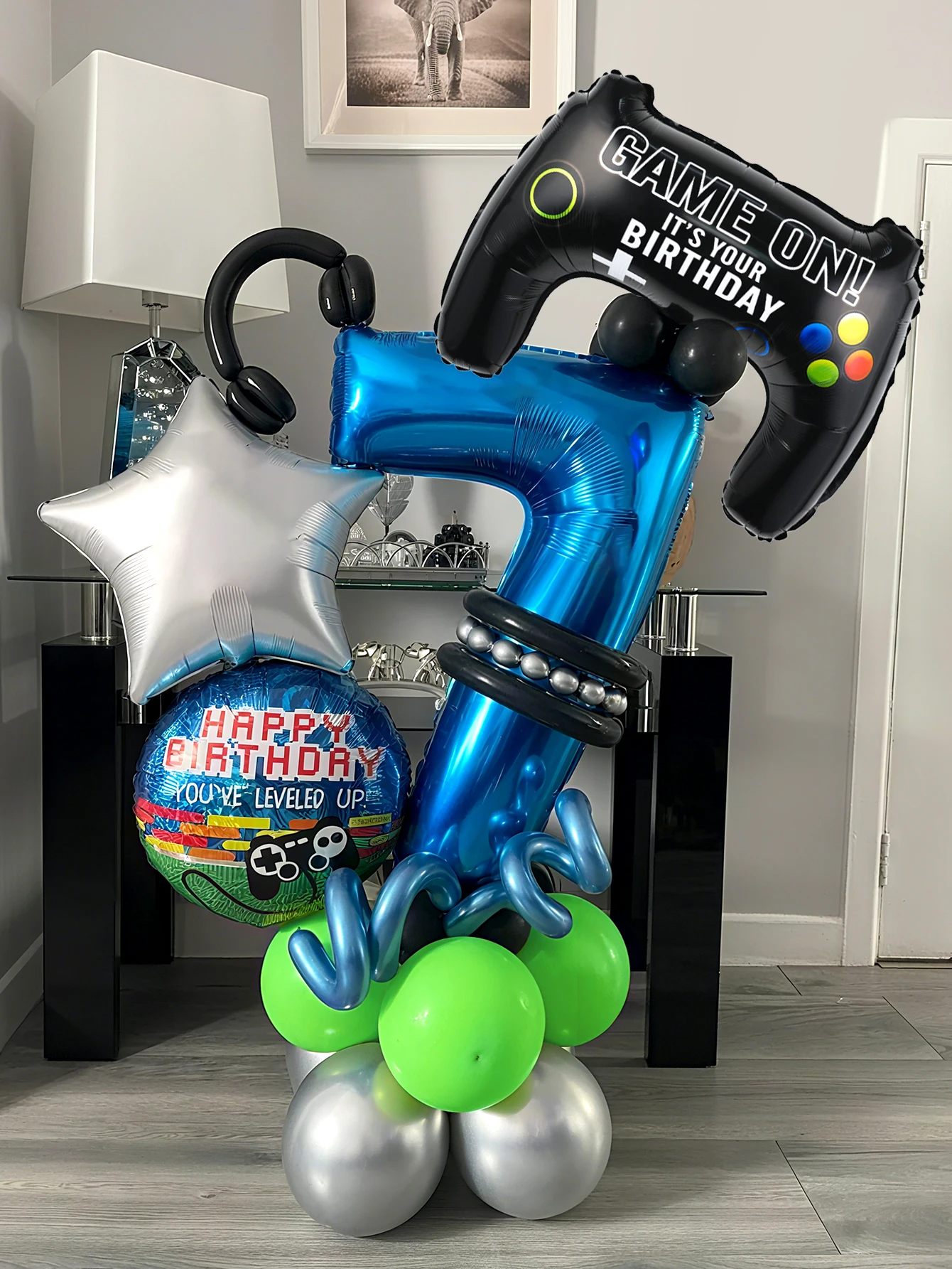 Gaming Accessories For Room - ชุดลูกโป่งธีมเกม 32 ชิ้น ชุดลูกโป่งตัวเลขสำหรับงานเลี้ยงวันเกิดธีมเกม สำหรับตกแต่งงานฉลองวันเกิดเด็กผู้ชาย