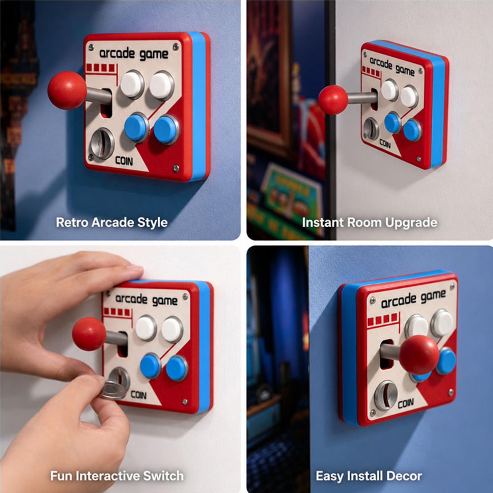 ฝาครอบสวิตช์ไฟเกมอาร์เคดสไตล์เ - Gaming Accessories For Room บทวิจารณ์และราคา